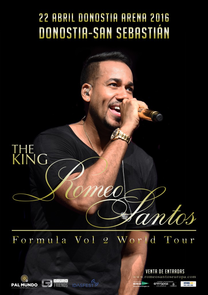 A LA VENTA LAS ENTRADAS PARA EL CONCIERTO DE ROMEO SANTOS EN SAN